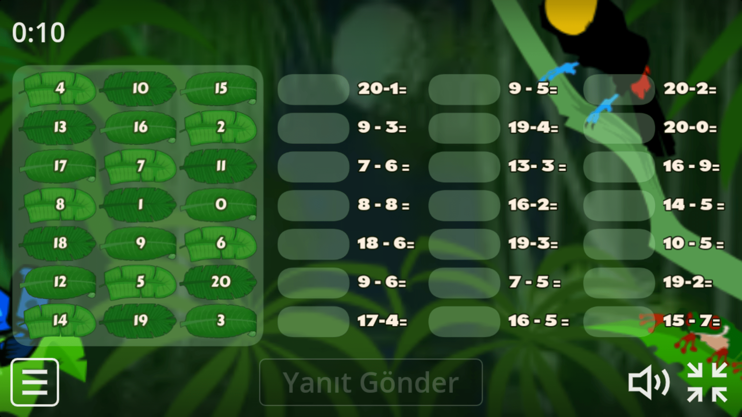 Çıkarma İşlemi Eşleştirme Oyunu