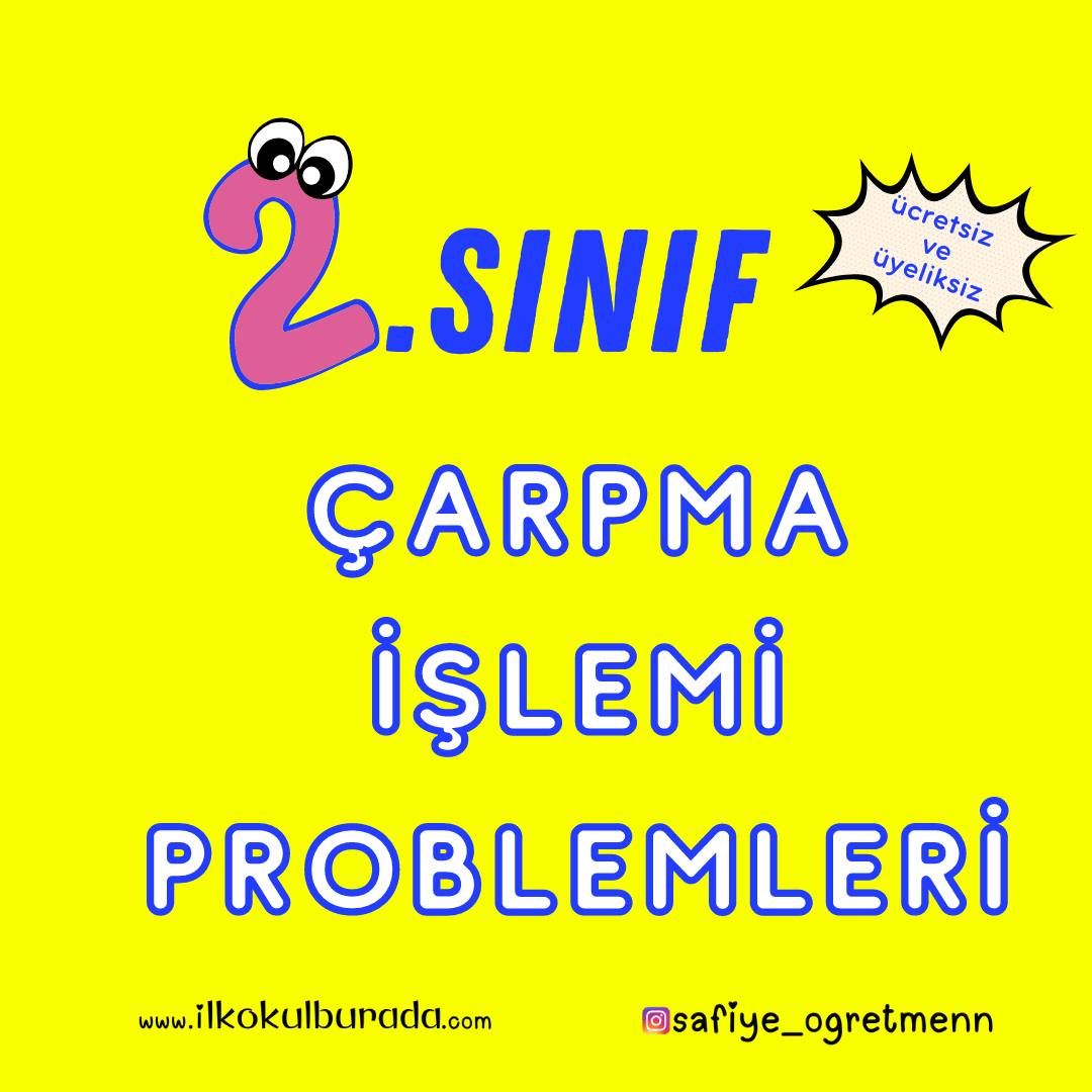 2. Sınıf Çarpma İşlemi Problemleri - Online Test Çöz