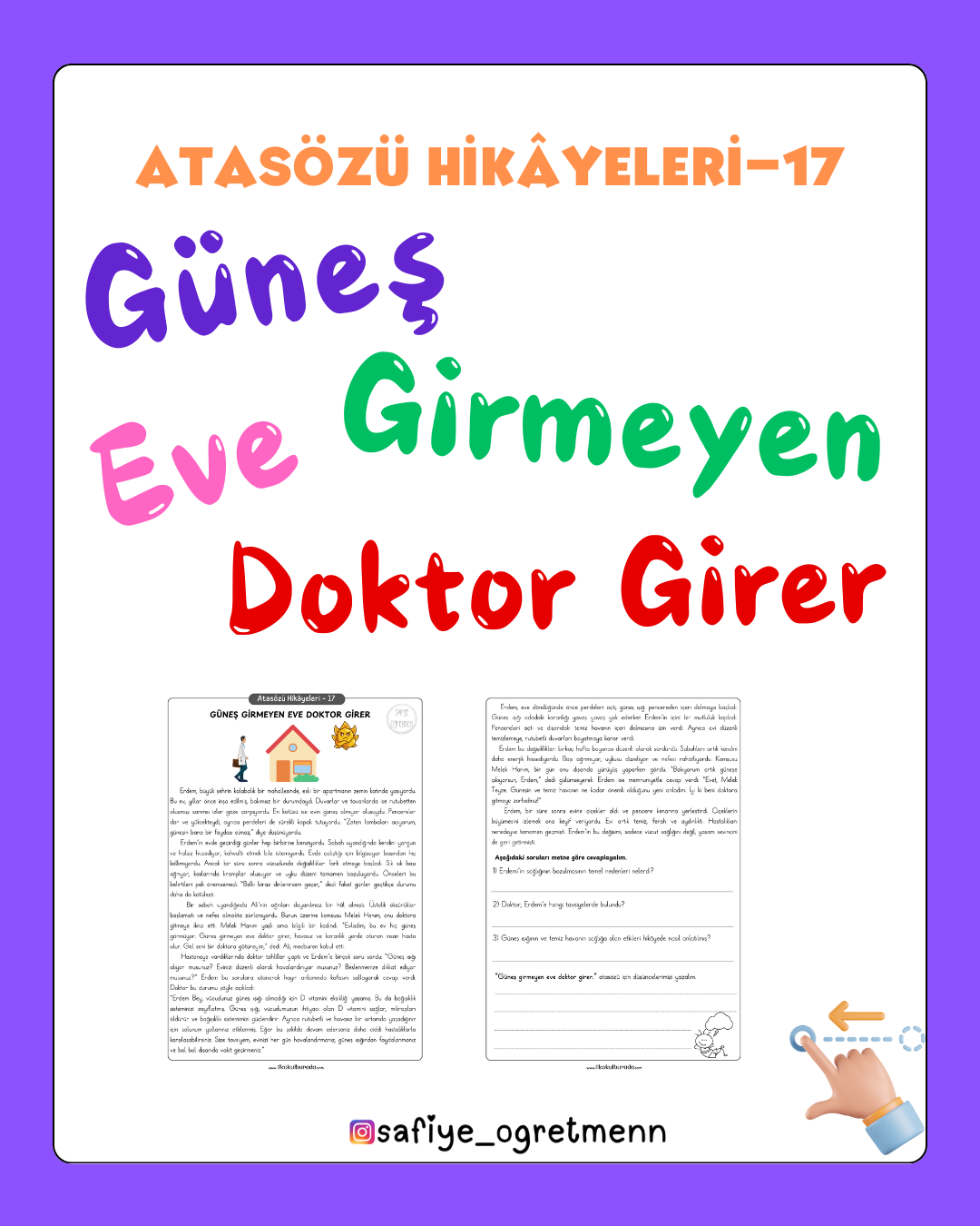 Atasözü Hikâyeleri - Güneş Girmeyen Eve Doktor Girer