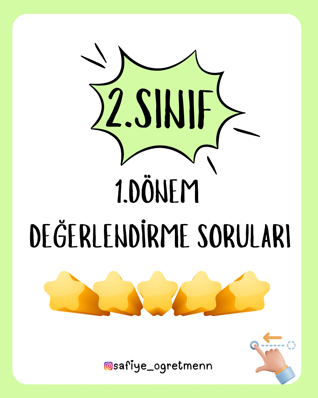 2. Sınıf 1.Dönem Değerlendirme Soruları-Yeni Müfredat