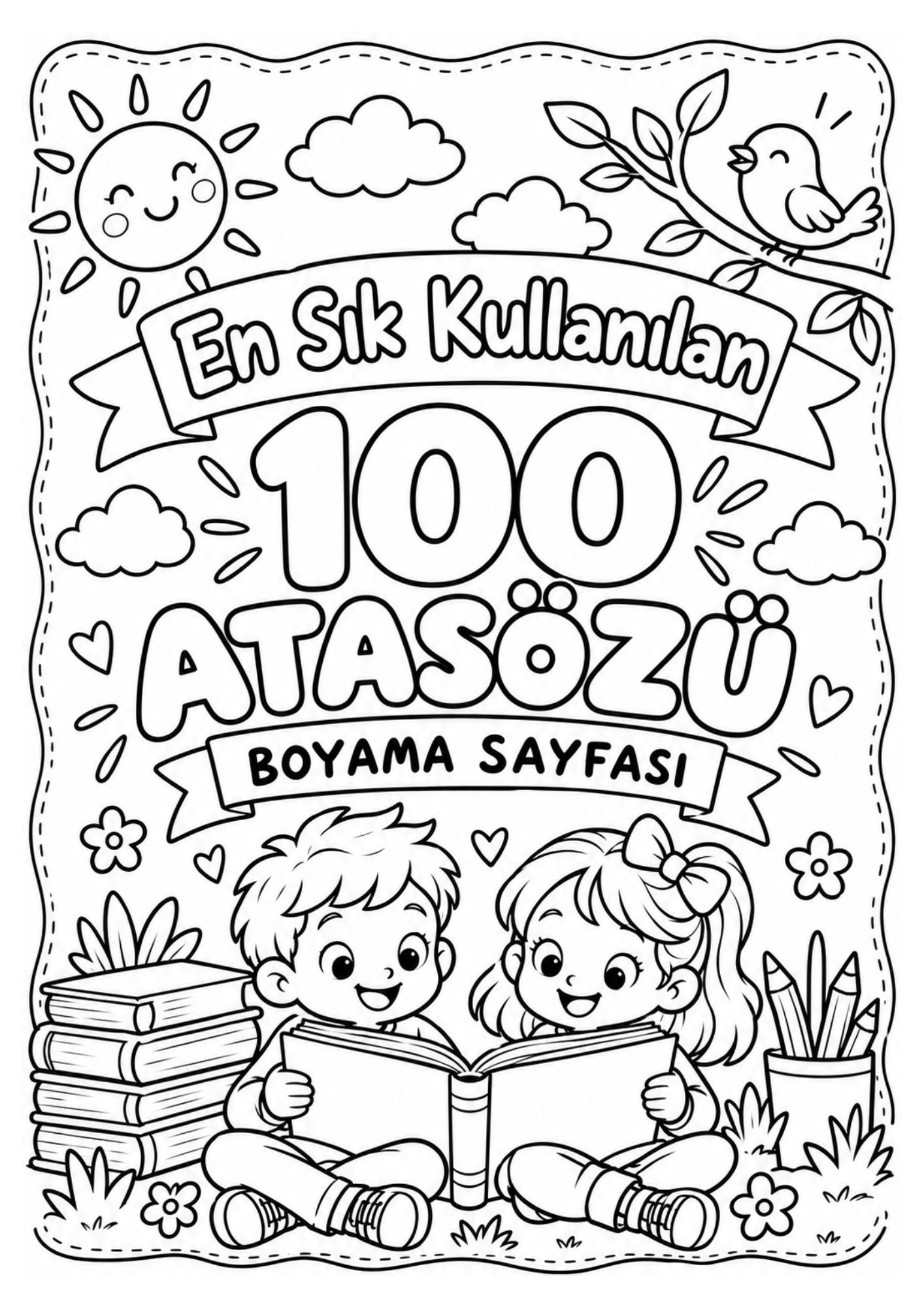 100 Atasözü Boyama Sayfası - Atasözleri Boyama Sayfaları