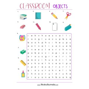 Classroom Objects Puzzle